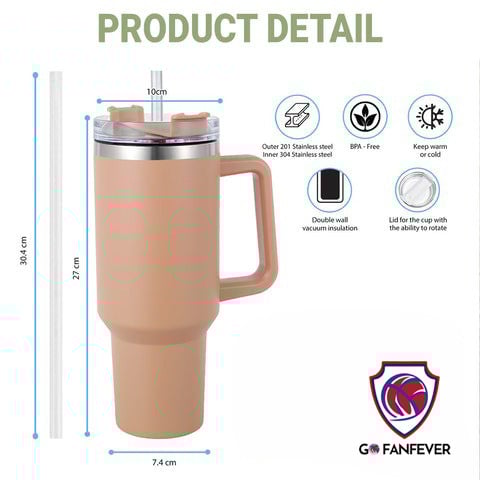 Boston Celtics Themed Tumbler with Handle & Straw - Perfect for Fans - Image 3