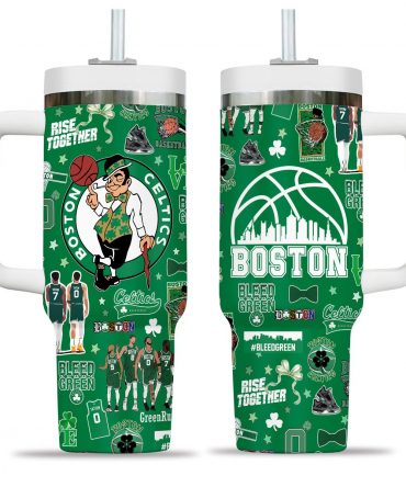 Boston Celtics Fan Tumbler with Handle - Insulated, Durable, and Stylish