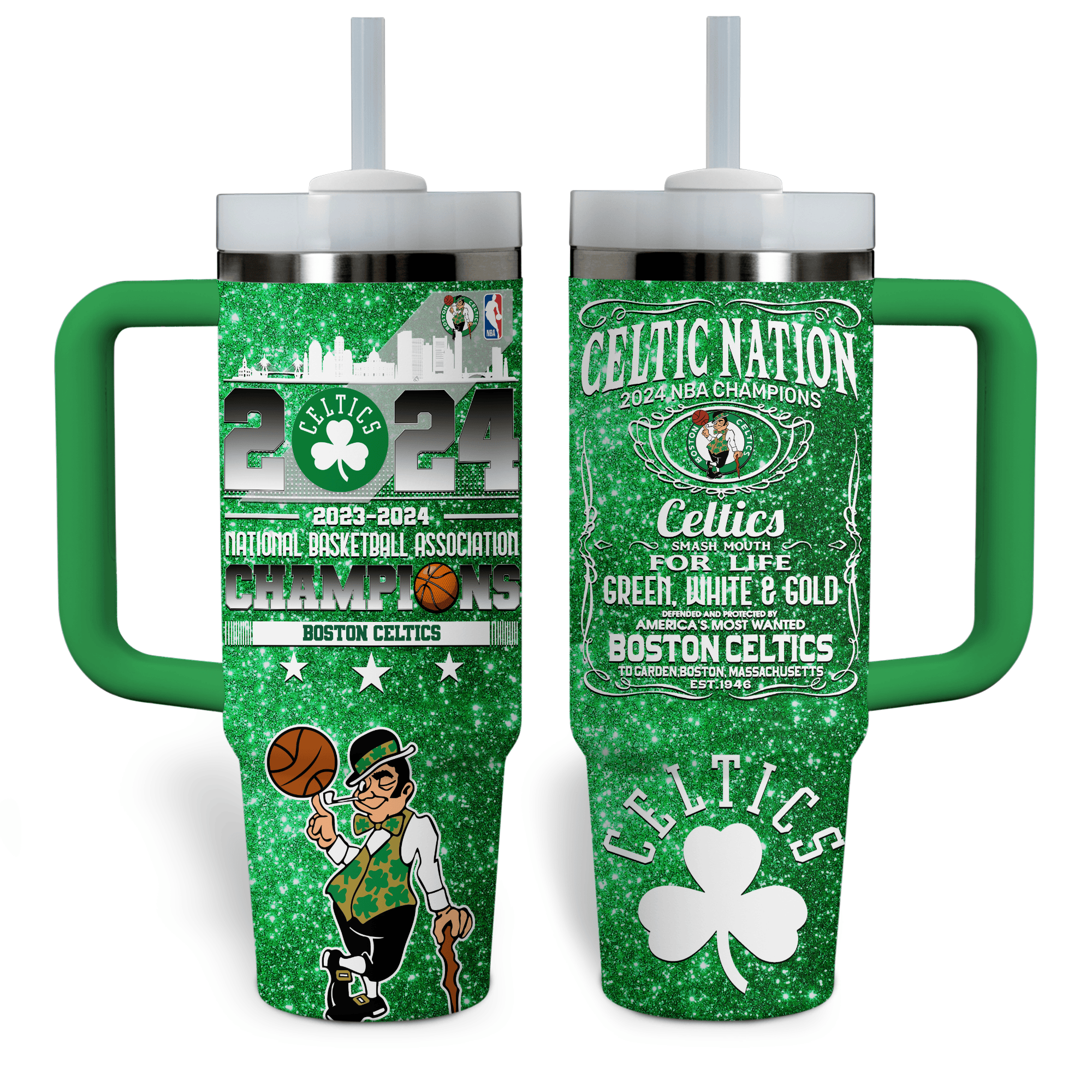 Celebrate the Boston Celtics 2024 NBA Champions with this Exclusive Commemorative Tumbler