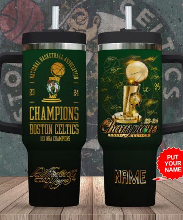 Personalized Boston Celtics NBA Champions Tumbler - Commemorative Gift Mug