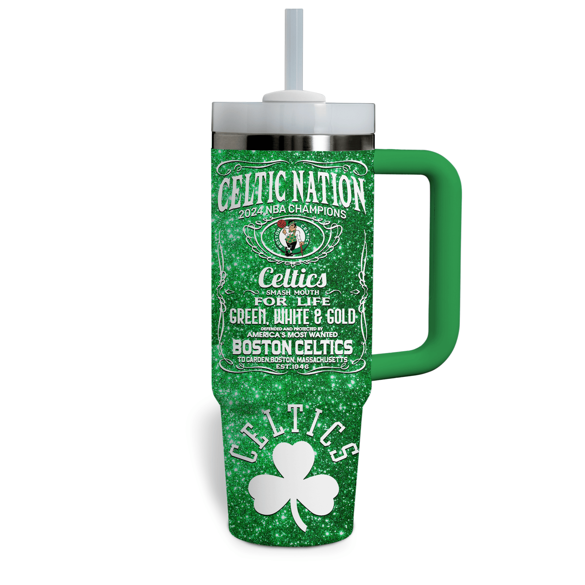Celebrate the Boston Celtics 2024 NBA Champions with this Exclusive Commemorative Tumbler - Image 3