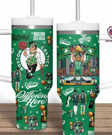 Boston Celtics Championship Tumbler - 40oz Insulated Mug with Straw