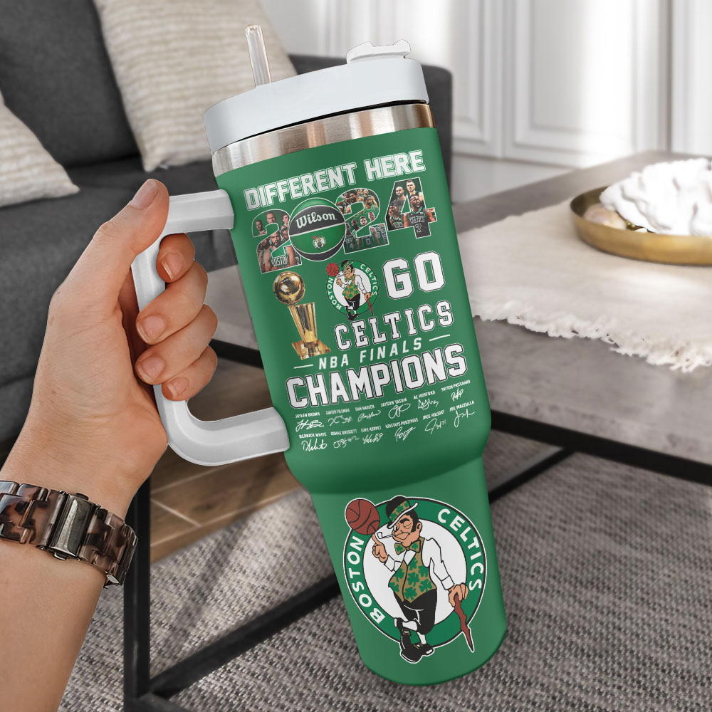 Boston Basketball Champions Tumbler - Celebrate 2024 Victory - Image 2