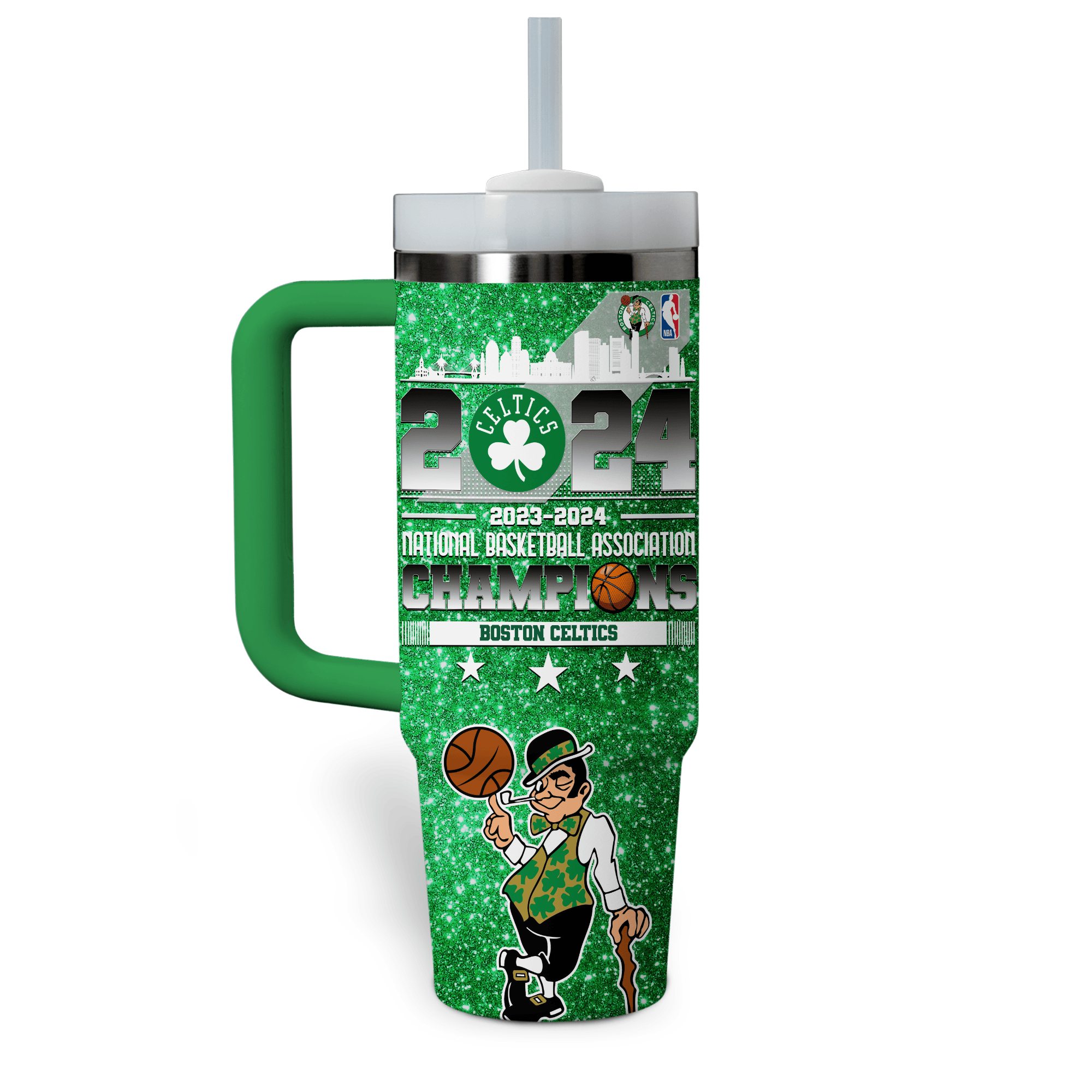 Celebrate the Boston Celtics 2024 NBA Champions with this Exclusive Commemorative Tumbler - Image 2