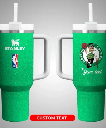 Customizable Green Tumbler with Handle - Perfect for Sports Fans & Personal Gifts