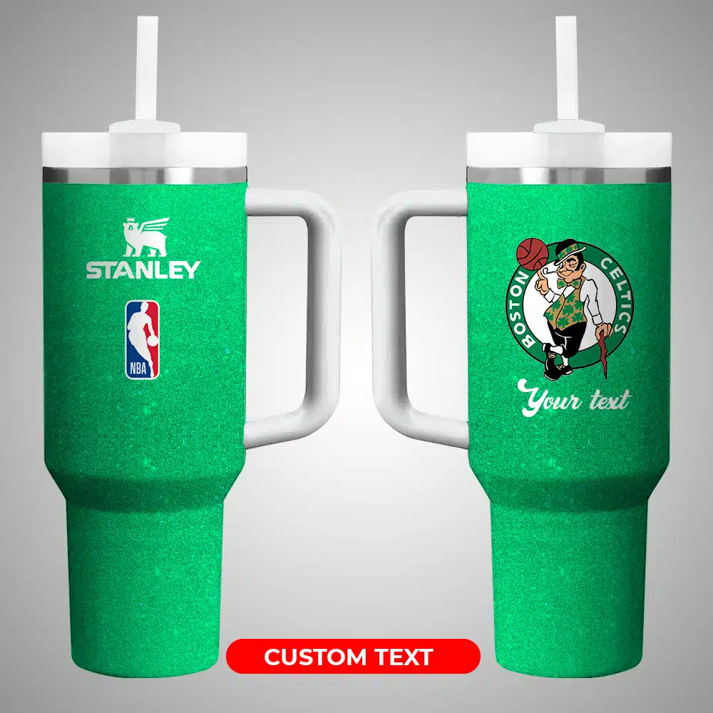 Customizable Green Tumbler with Handle - Perfect for Sports Fans & Personal Gifts