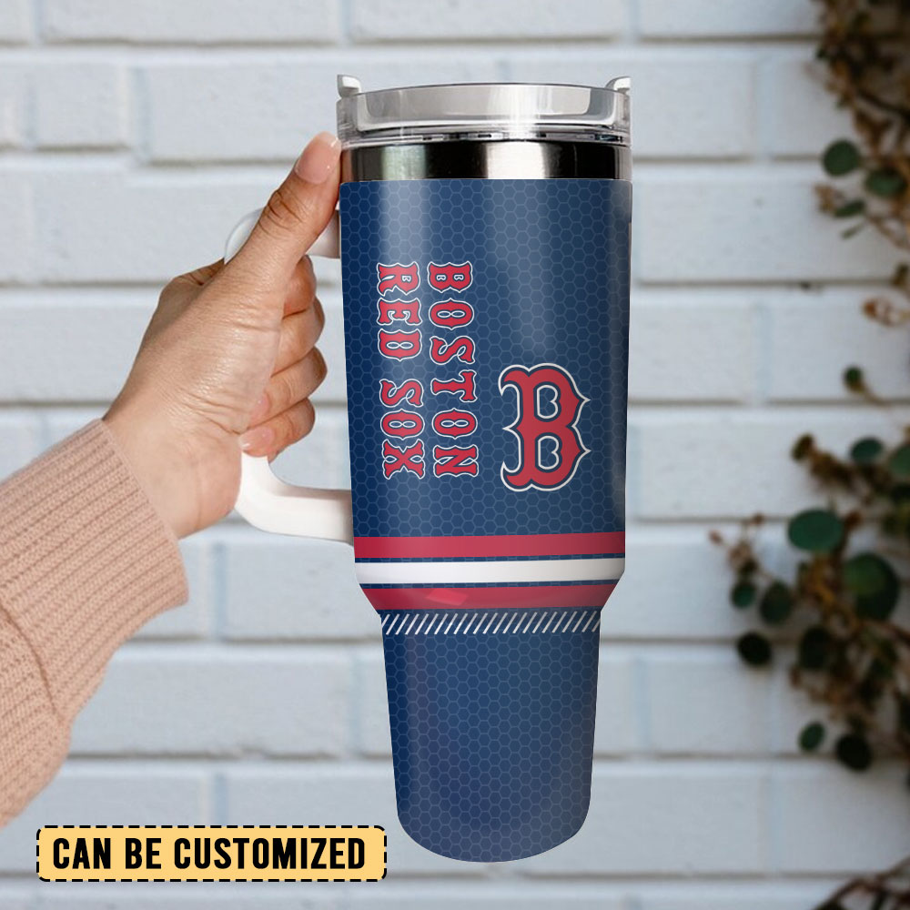 Boston Red Sox Insulated Tumbler with Handle - Perfect for Hot & Cold Drinks - Image 3