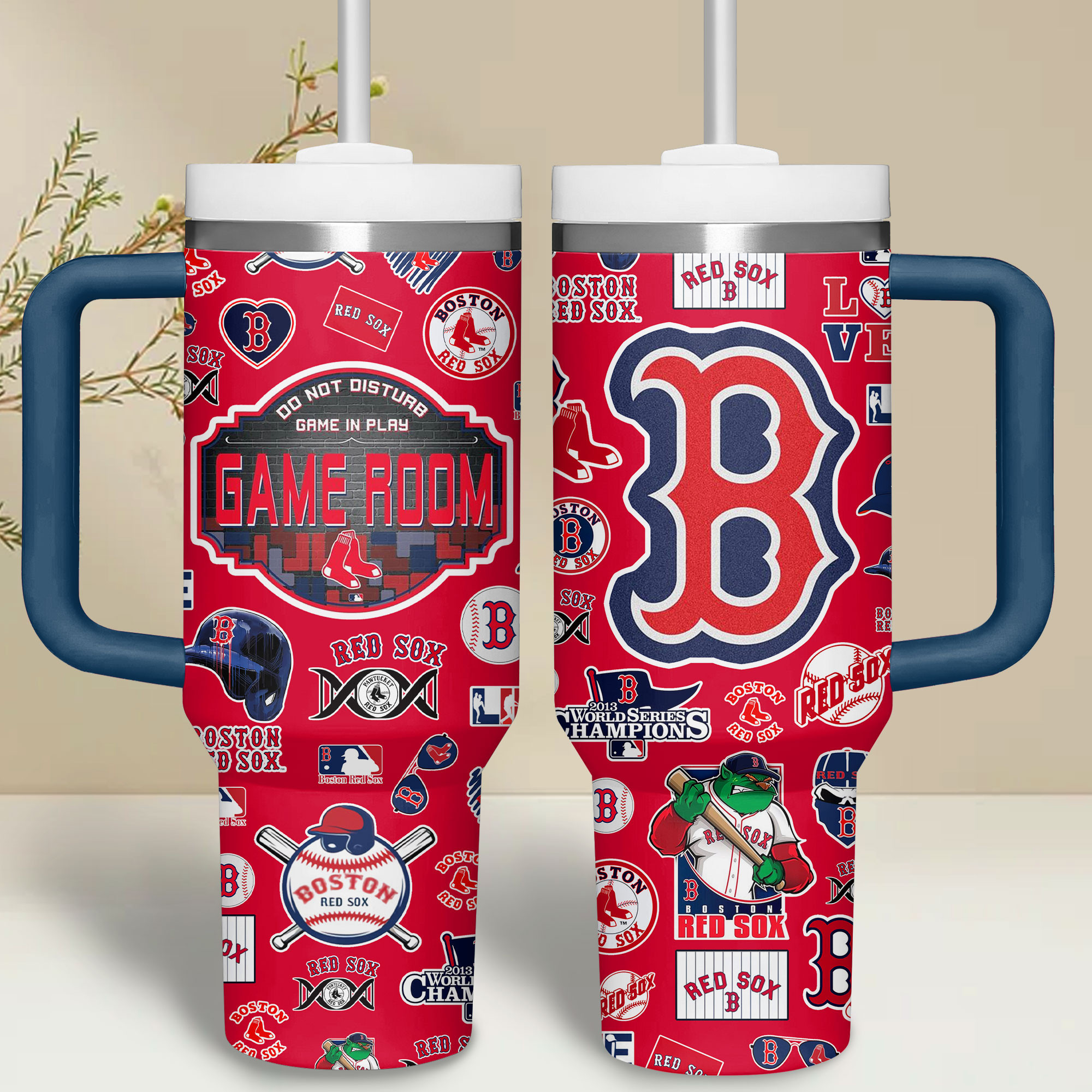 Celebrate Your Team Spirit with Boston Red Sox Game Room Tumbler Mug - Image 5