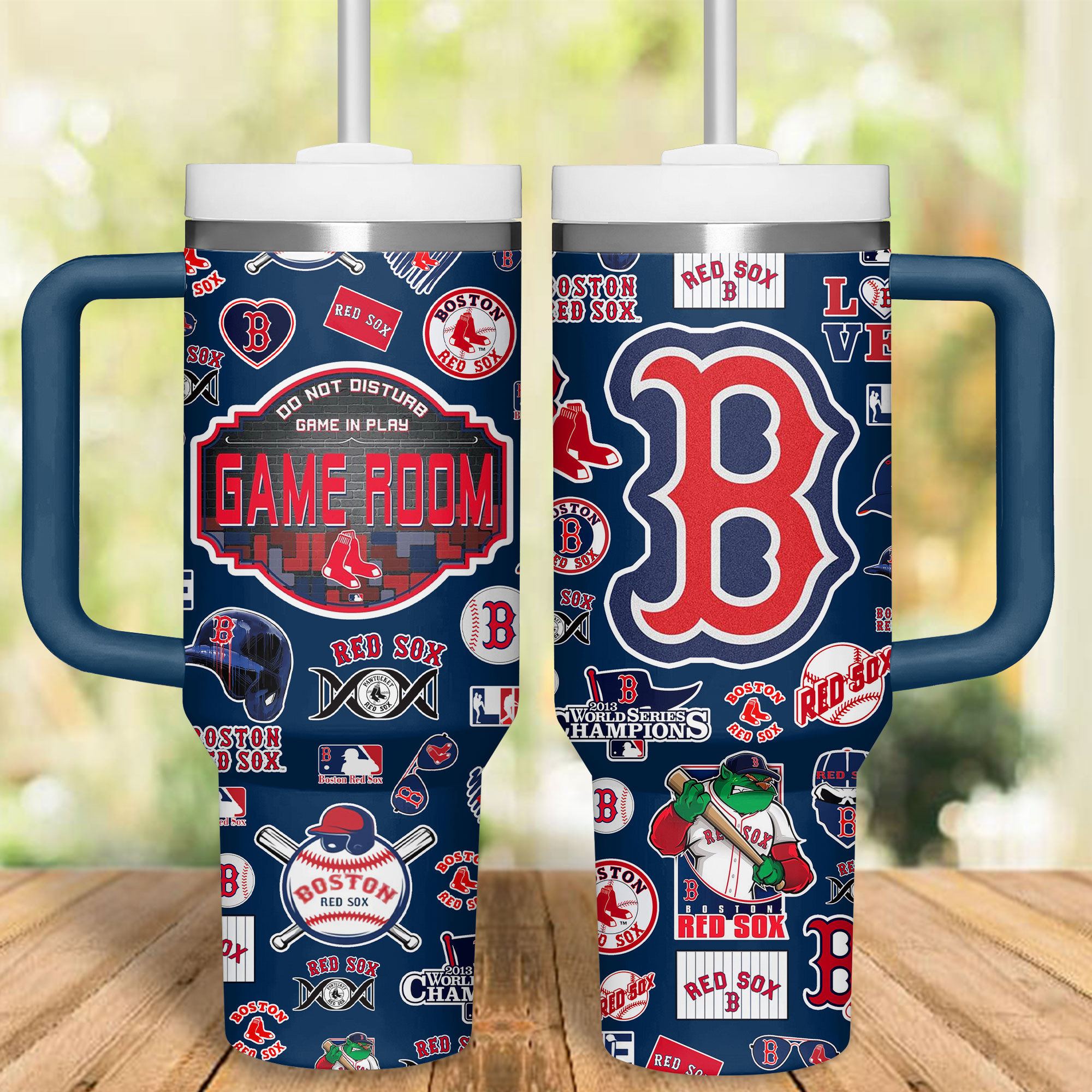 Celebrate Your Team Spirit with Boston Red Sox Game Room Tumbler Mug - Image 9