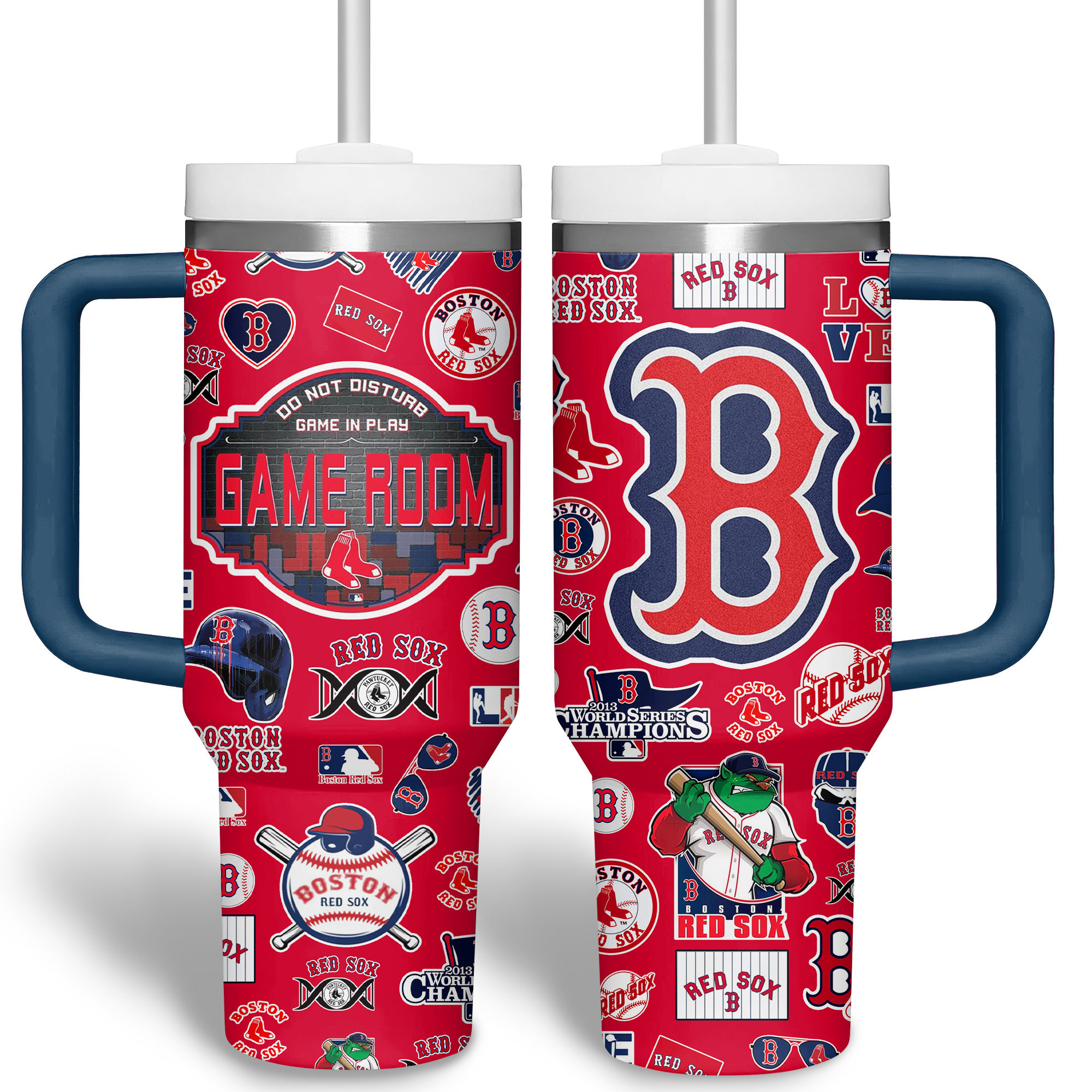 Celebrate Your Team Spirit with Boston Red Sox Game Room Tumbler Mug - Image 7