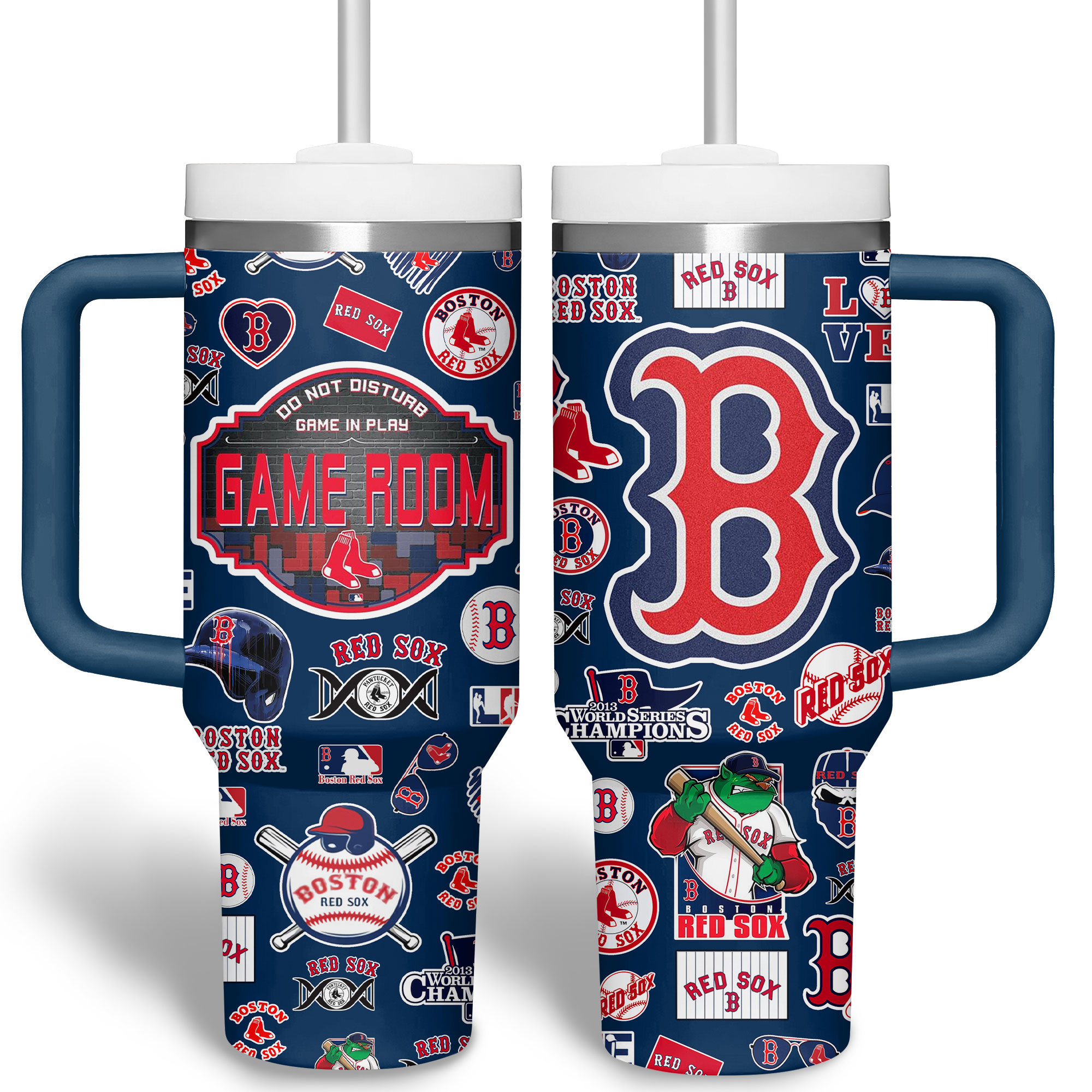 Celebrate Your Team Spirit with Boston Red Sox Game Room Tumbler Mug - Image 8