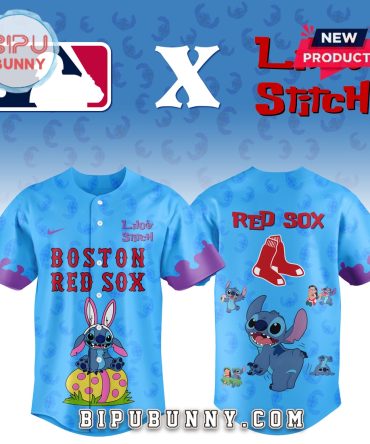 Boston Red Sox MLB x Lilo and Stitch Baseball Jersey