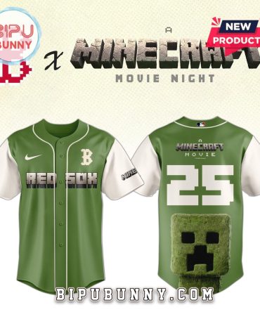 Boston Red Sox MLB x Minecraft Movie Night Baseball Jersey