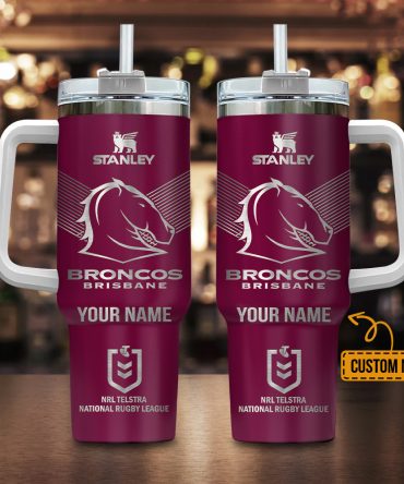 Customizable Stanley Broncos Brisbane Mug - Personalize with Your Name