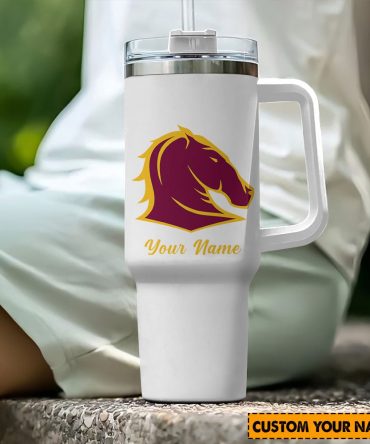 Customizable Horse Design Tumbler with Handle - Add Your Name!