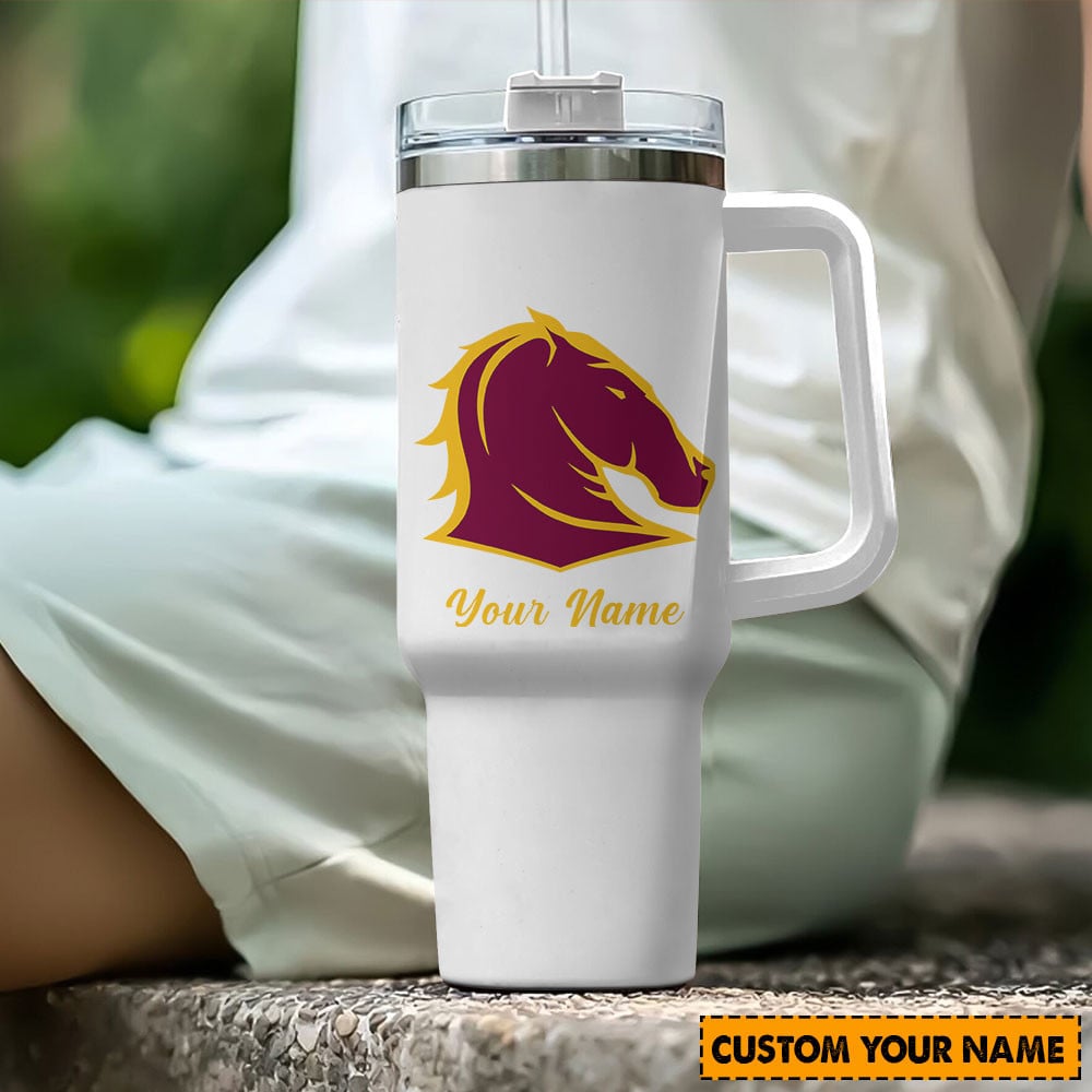 Customizable Horse Design Tumbler with Handle - Add Your Name!