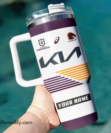 Customizable Sports Fan Travel Mug with Handle - Personalized Name