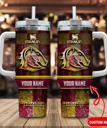Custom Name Stanley Broncos Brisbane Tumbler - Personalized Drinkware Gift