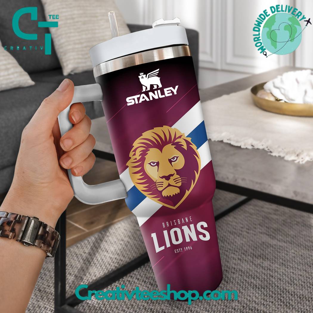 Premium Brisbane Lions Insulated Travel Mug - Leak-Proof, 40oz
