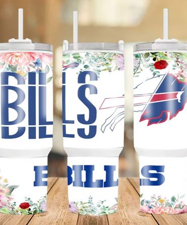 Floral Buffalo Bills Insulated Tumbler with Handle - NFL Fan Gift