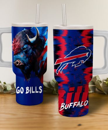 Buffalo Pride Tumbler with Straw - Double-Sided Sports Fan Mug
