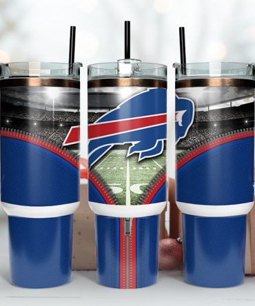 Buffalo Sports Fan Stainless Steel Tumbler with Handle - Insulated Travel Mug