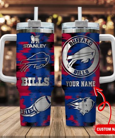 Custom Buffalo Bills Insulated Tumbler with Straw - Personalized Name