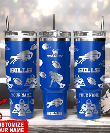 Personalized Football Team Tumbler with Handle - Custom Name Engraving