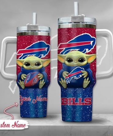 Custom Name Baby Alien Football Team Tumbler – Personalized Fan Gift