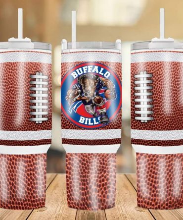 Buffalo Football Tumbler Mug with Straw - Perfect for Game Days