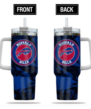 Buffalo Bills Insulated Tumbler with Handle & Straw - Perfect for Fans