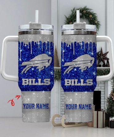 Custom Glitter Team Tumbler with Handle - Personalized Sports Fan Gift