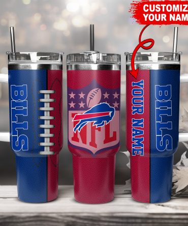 Personalized NFL Team Tumbler – Custom Name Insulated Travel Mug