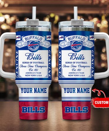 Custom Buffalo Bills Tumbler - Personalized Football Fan Gift