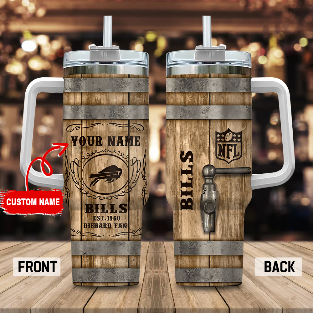 Custom Name NFL Barrel Mug with Handle - Perfect Gift for Football Fans