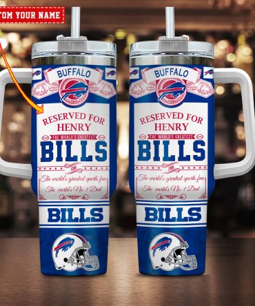 Custom Buffalo Sports Fan Tumbler with Handle - Personalized Gift
