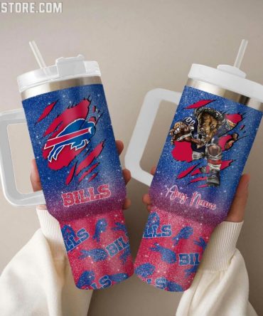 Customizable Buffalo Bills Tumbler with Handle - Ultimate Fan Gift