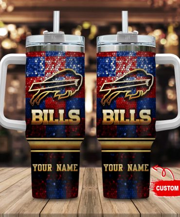 Custom Name NFL Team Insulated Tumbler with Handle - Personalized Football Fan Gift