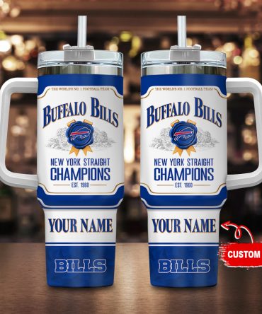 Personalized Buffalo Bills Champions Tumbler - Custom Name & Handle