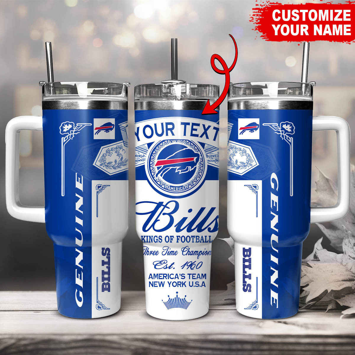 Customizable Football Team Travel Mug - Personalized Insulated Tumbler Gift