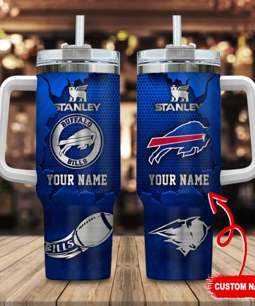 Custom Buffalo Bills Tumbler - Personalized Name, Insulated Sports Drinkware