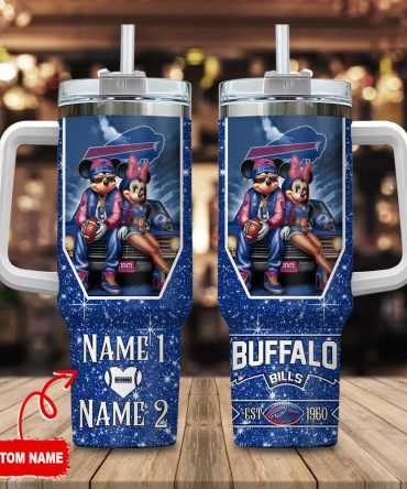 Customizable Buffalo Bills Tumbler with Iconic Characters - Personalized Gift