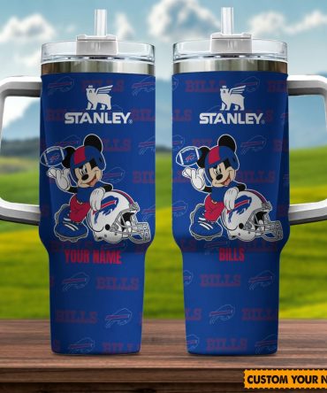 Custom Name Personalized Mickey Football Tumbler - Perfect Gift for Fans