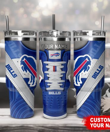 Personalized Buffalo Bills Tumbler - Custom Name NFL Fan Gift
