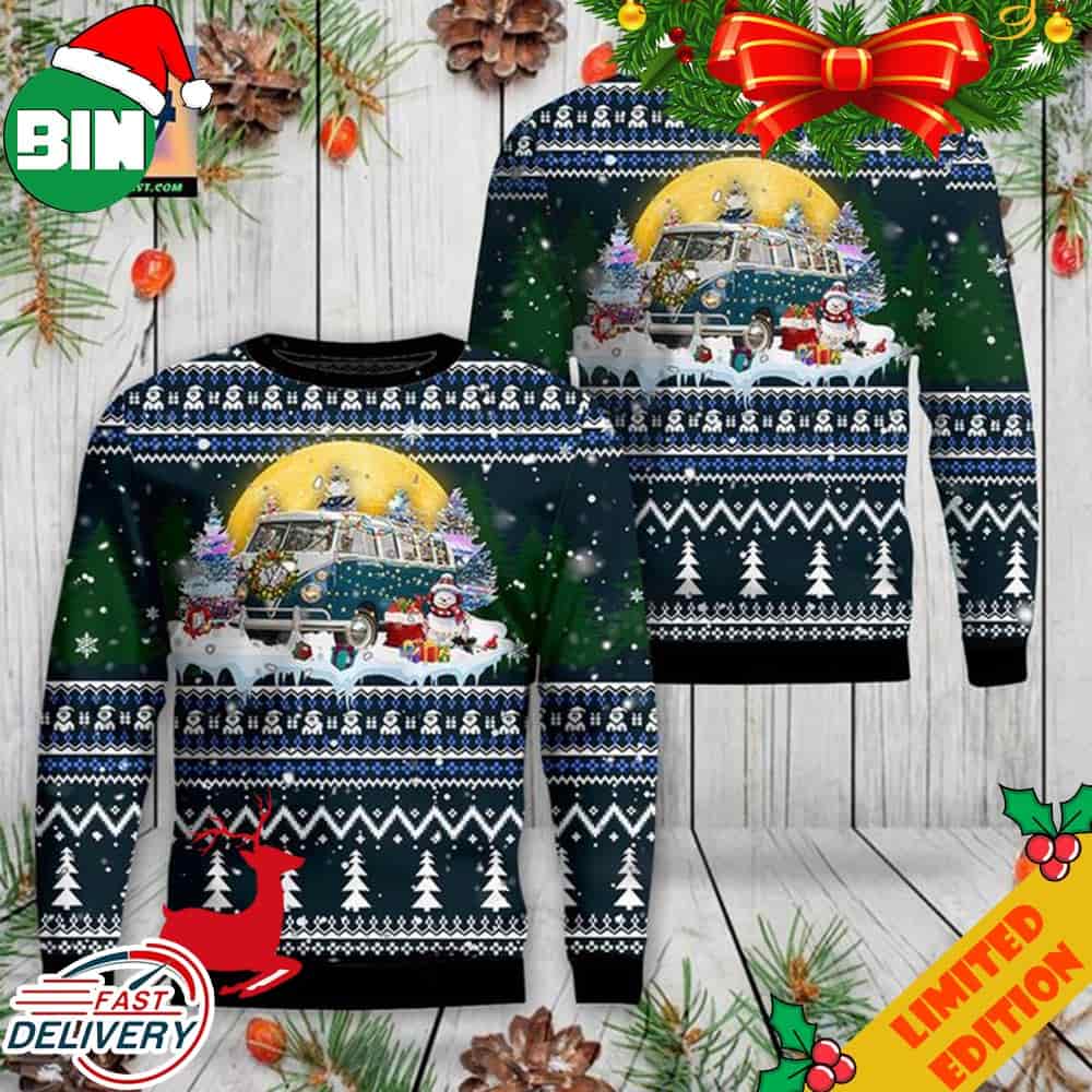 1964 Volkswagen Type 2 Deluxe 16L Ugly Sweater Ugly Sweatshirt Christmas Halloween For Men And Women