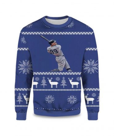 2025 Aaron Judge 99 Yankees Ugly Christmas Sweater