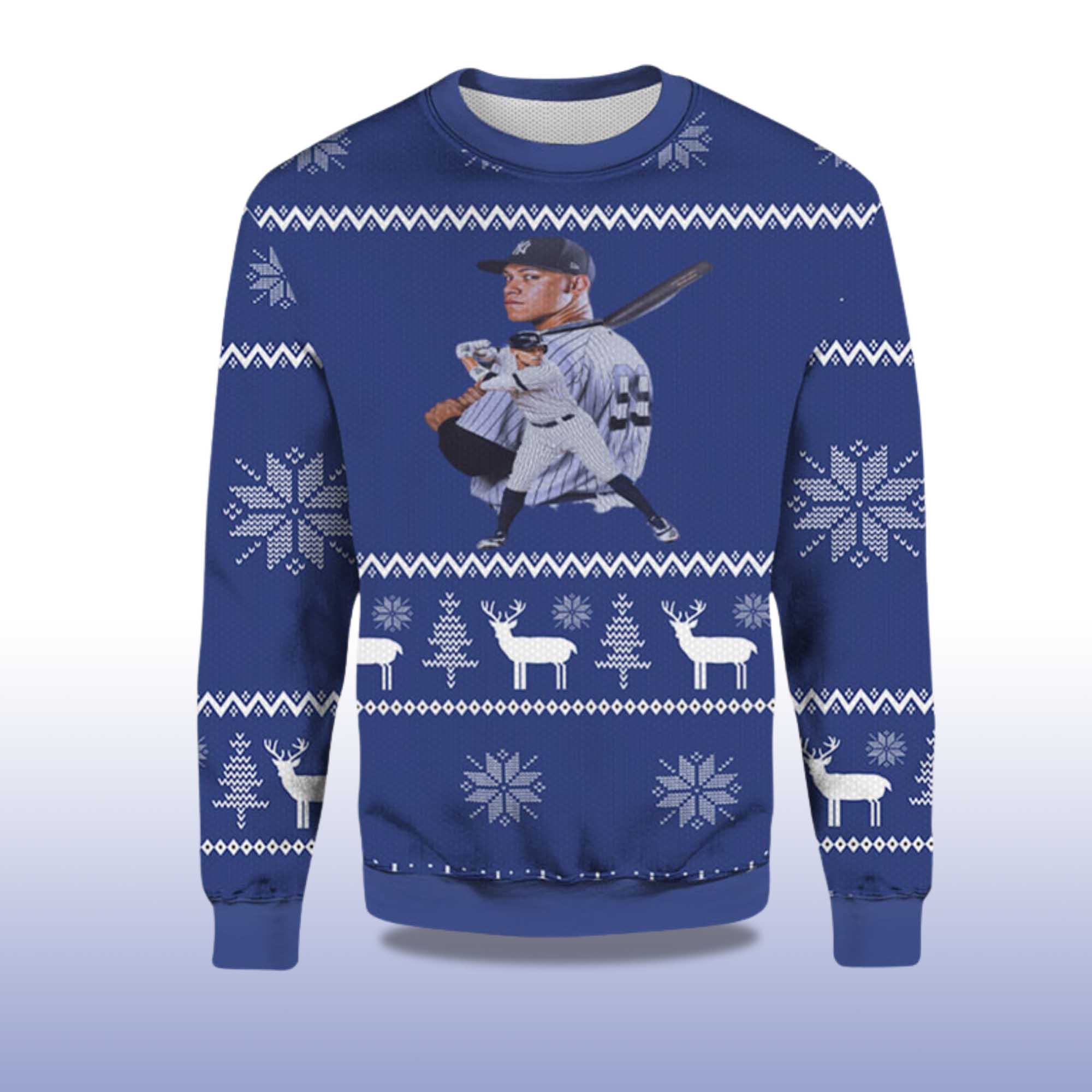 2025 Aaron Judge Basketball Yankees Ugly Christmas Sweater - Image 2