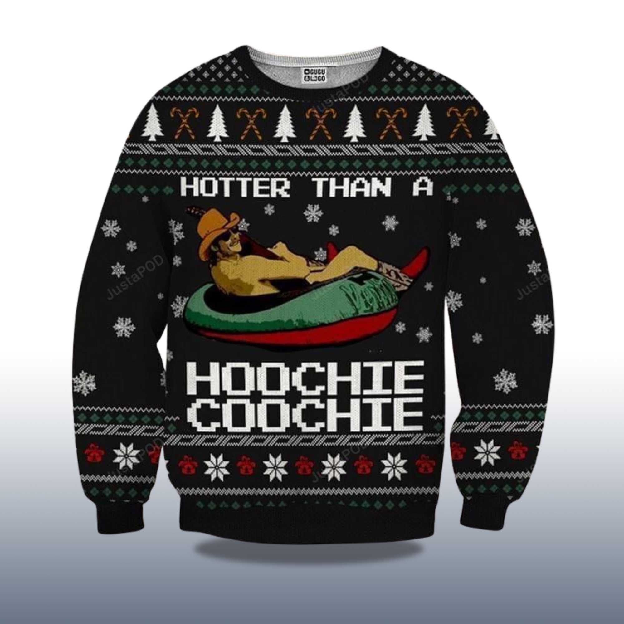 2025 Alan Jackson Hotter Than A Hoochie Coochie Christmas Ugly Sweater - Image 2