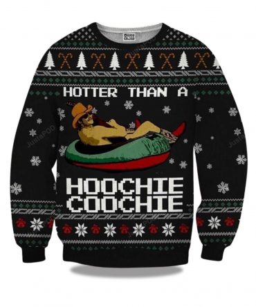 2025 Alan Jackson Hotter Than A Hoochie Coochie Christmas Ugly Sweater