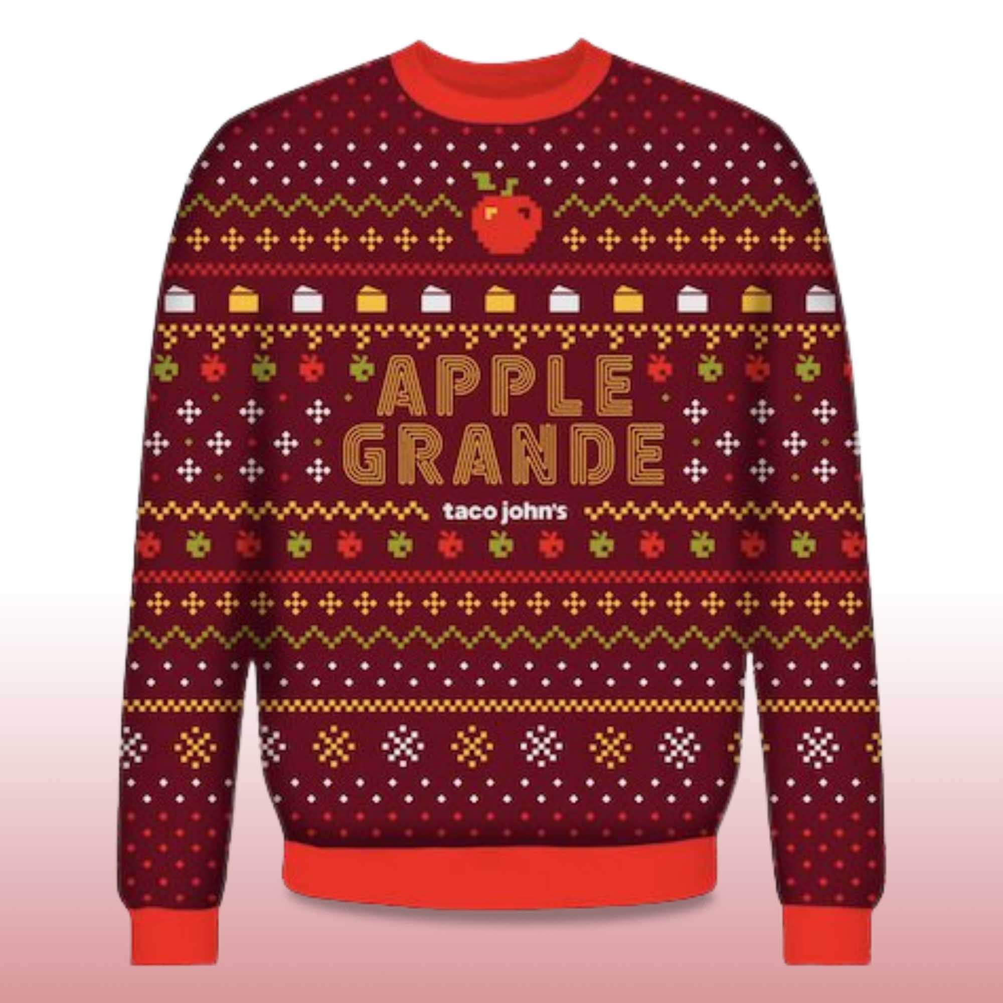 2025 Apple Grande Taco Johns Ugly Christmas Sweater - Image 2